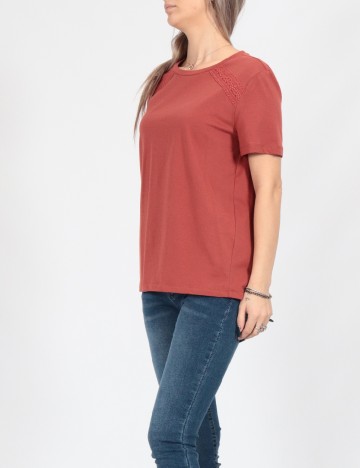 Tricou Vero Moda, roz pudra inchis