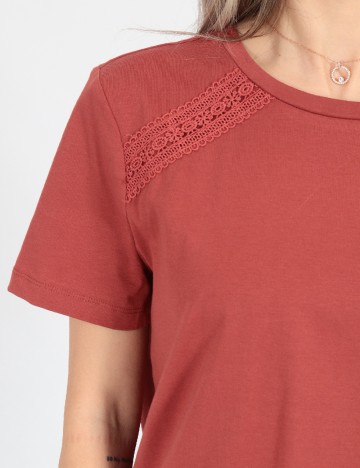 Tricou Vero Moda, roz pudra inchis