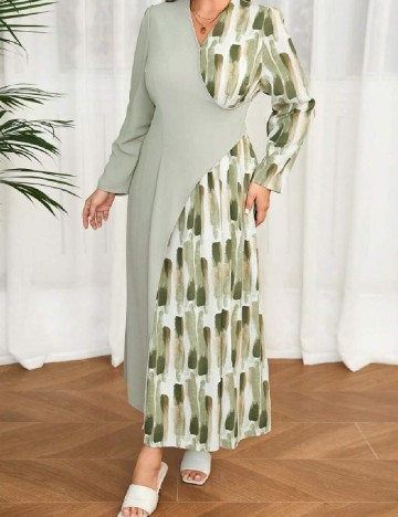 Rochie lunga SHEIN CURVE, verde