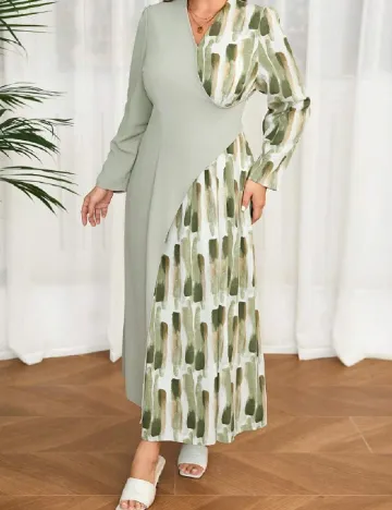 Rochie lunga SHEIN CURVE, verde Verde