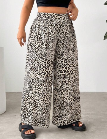 Pantaloni SHEIN CURVE, animal print