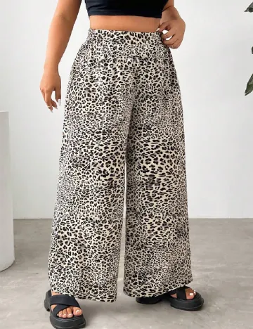 Pantaloni SHEIN CURVE, animal print Animal print