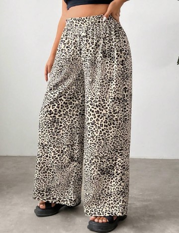 Pantaloni SHEIN CURVE, animal print