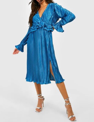 Rochie medie Boohoo, albastru