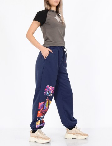 Pantaloni SHEIN, bleumarin