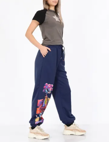 Pantaloni SHEIN, bleumarin Albastru