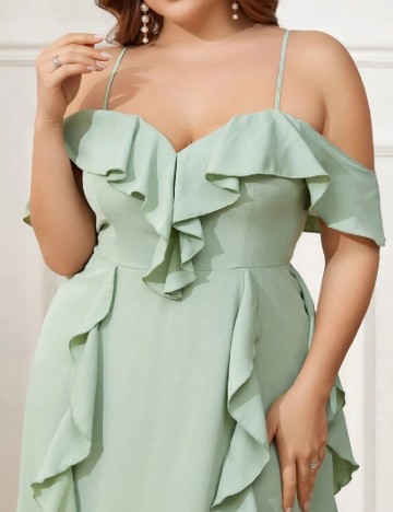 Rochie lunga SHEIN CURVE, verde