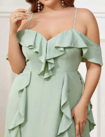 Rochie lunga SHEIN CURVE, verde Verde