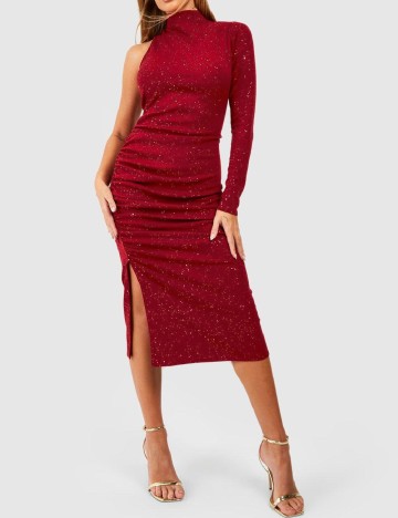 Rochie medie Boohoo, rosu