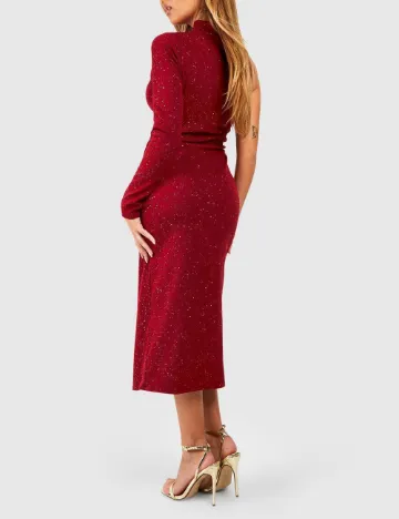 Rochie medie Boohoo, rosu Rosu