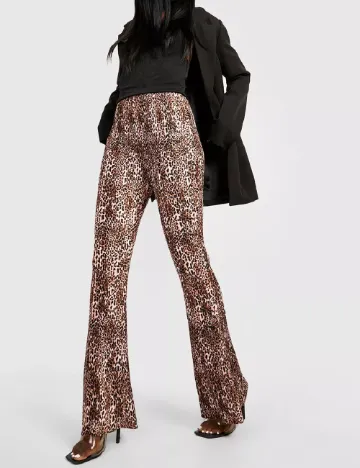 Pantaloni Boohoo, animal print Animal print