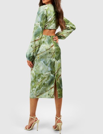 Rochie medie Boohoo, verde