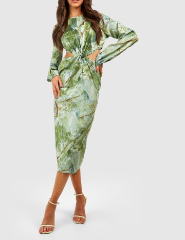 Rochie medie Boohoo, verde