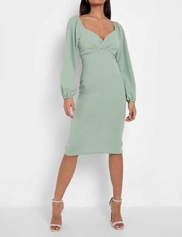 Rochie medie Boohoo, verde