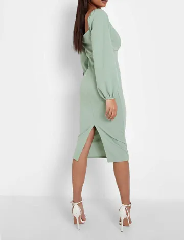 Rochie medie Boohoo, verde Verde