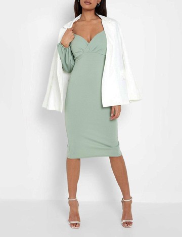 Rochie medie Boohoo, verde