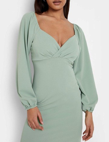 Rochie medie Boohoo, verde