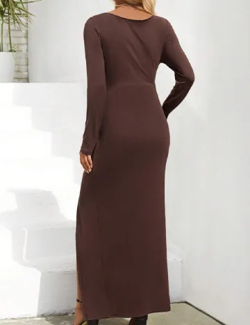 Rochie lunga SHEIN Maternity, maro Maro