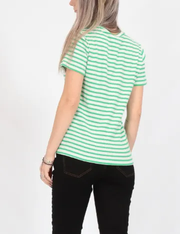 Tricou Jacqueline de Yong, verde/alb Verde