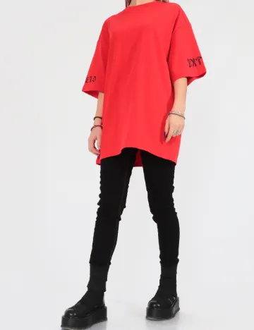 Tricou Oversize Only, rosu Rosu