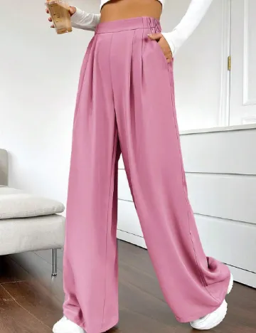 Pantaloni SHEIN, roz Roz