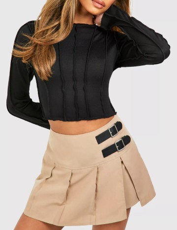 Top Boohoo, negru