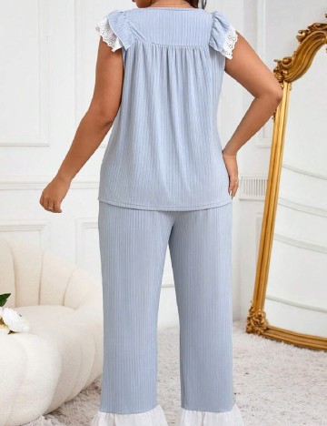 Pijama SHEIN CURVE, albastru