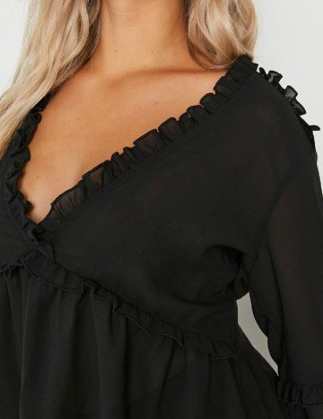 Bluza Boohoo Plus Size, negru