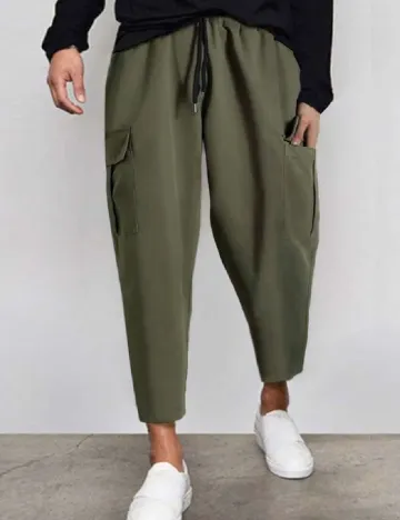 Pantaloni SHEIN, kaki Verde