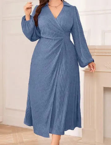 Rochie medie SHEIN CURVE, albastru Albastru