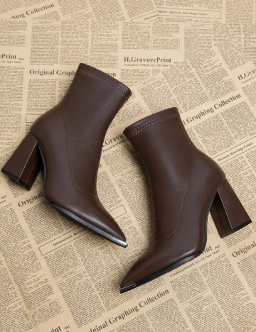 Botine SHEIN, maro