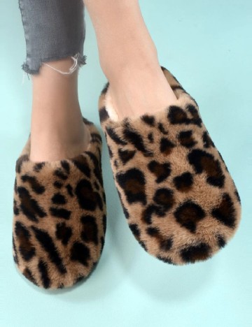 Papuci de Casa SHEIN, animal print