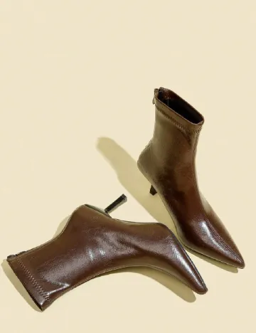 Botine SHEIN, maro Maro