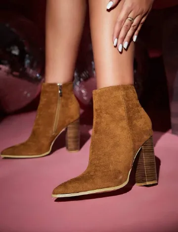 Botine SHEIN, maro Maro