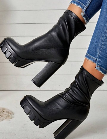 Botine SHEIN, negru