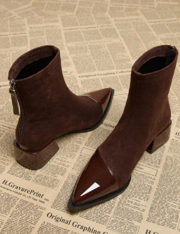 Botine SHEIN, maro