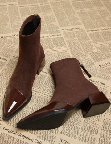 Botine SHEIN, maro