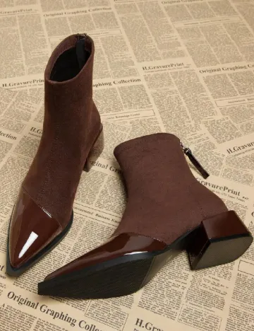 Botine SHEIN, maro Maro