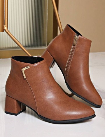 Botine SHEIN, maro