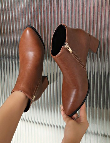 Botine SHEIN, maro