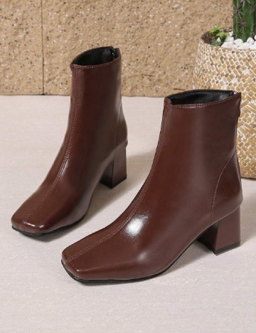 Botine SHEIN, maro