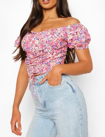 Top Boohoo, floral print