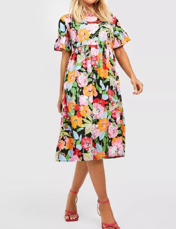 Rochie medie Boohoo, floral print