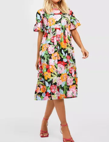 Rochie medie Boohoo, floral print Floral print