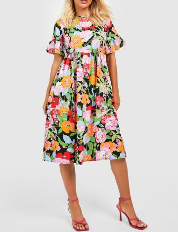 Rochie medie Boohoo, floral print