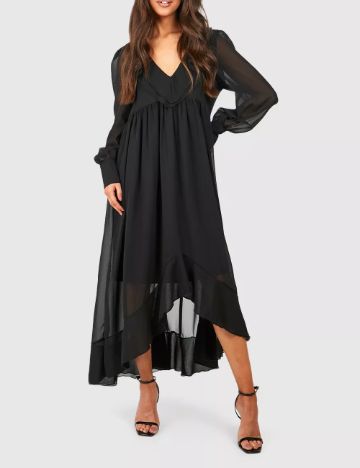 Rochie lunga Boohoo, negru