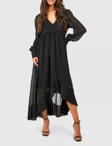 Rochie lunga Boohoo, negru Negru