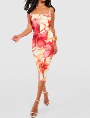 Rochie medie Boohoo, floral print