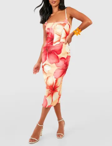 Rochie medie Boohoo, floral print Floral print