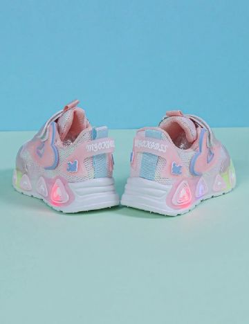 Adidasi cu luminite Shein Kids, roz